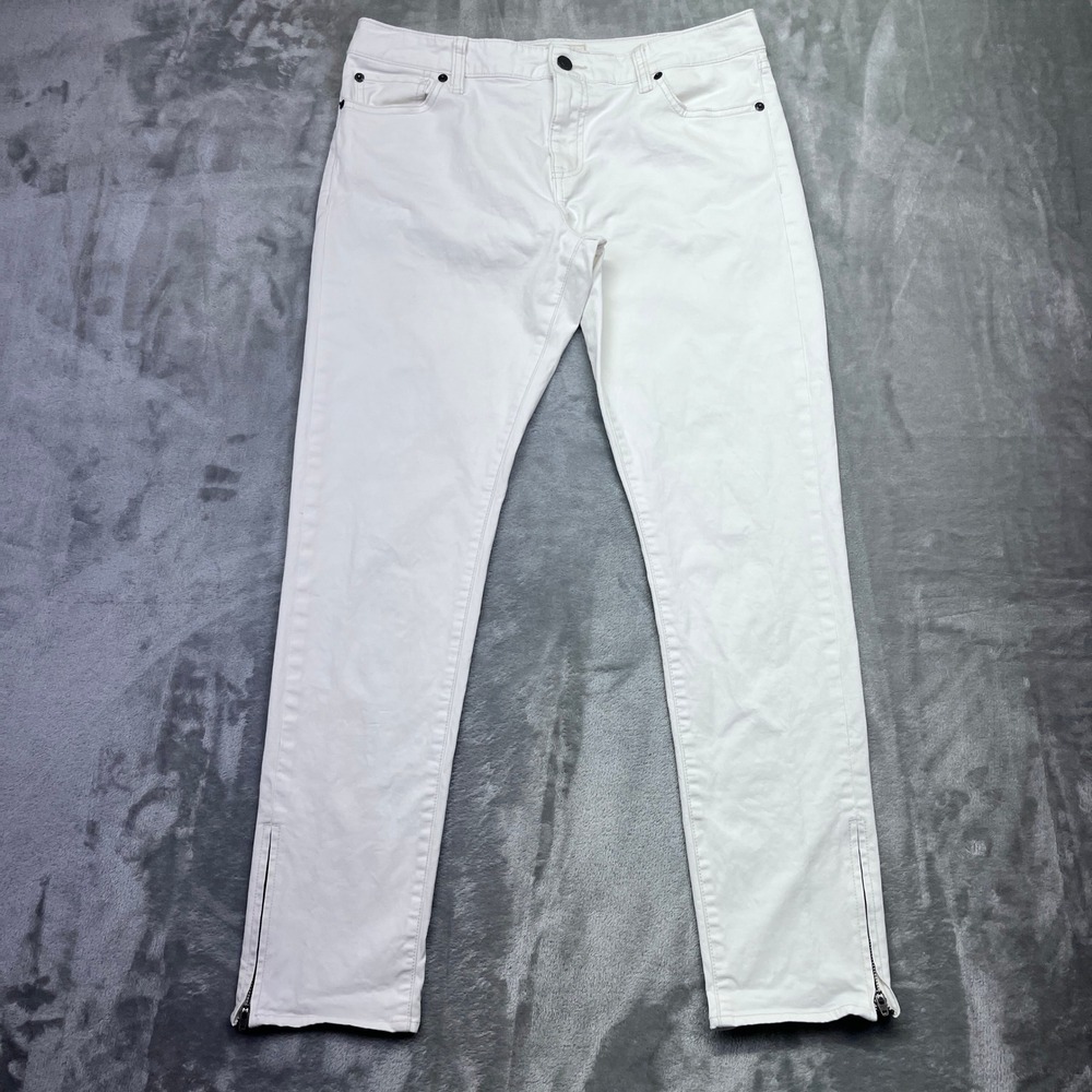 Denim & Supply Ralph Lauren White Skinny Jeans Women's Sz 30 Fits‎ 31" Ankle Zip